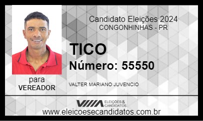 Candidato TICO 2024 - CONGONHINHAS - Eleições