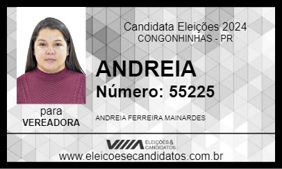 Candidato ANDREIA 2024 - CONGONHINHAS - Eleições