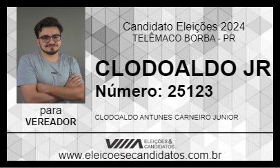 Candidato CLODOALDO JR 2024 - TELÊMACO BORBA - Eleições