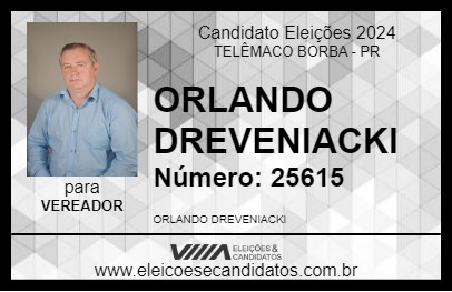 Candidato ORLANDO DREVENIACKI 2024 - TELÊMACO BORBA - Eleições