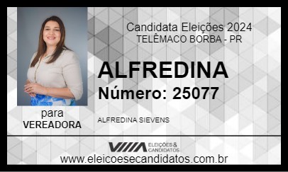 Candidato ALFREDINA 2024 - TELÊMACO BORBA - Eleições