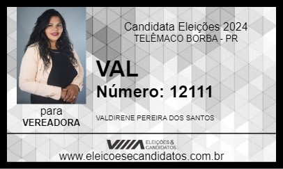 Candidato VAL 2024 - TELÊMACO BORBA - Eleições