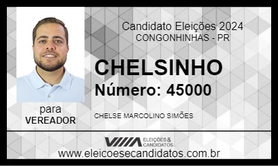 Candidato CHELSINHO 2024 - CONGONHINHAS - Eleições