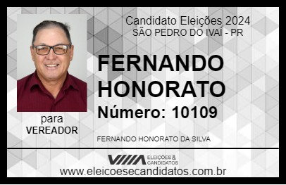 Candidato FERNANDO HONORATO 2024 - SÃO PEDRO DO IVAÍ - Eleições