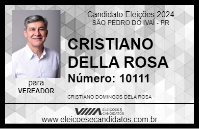 Candidato CRISTIANO DELLA ROSA 2024 - SÃO PEDRO DO IVAÍ - Eleições