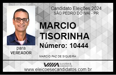 Candidato MARCIO TISORINHA 2024 - SÃO PEDRO DO IVAÍ - Eleições