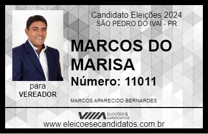 Candidato MARCOS DO MARISA 2024 - SÃO PEDRO DO IVAÍ - Eleições