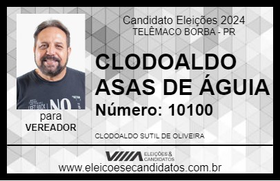 Candidato CLODOALDO ASAS DE ÁGUIA 2024 - TELÊMACO BORBA - Eleições