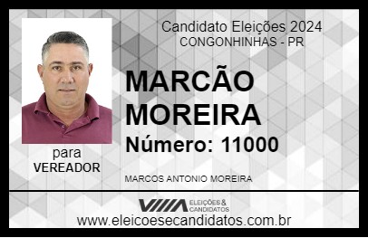 Candidato MARCÃO MOREIRA 2024 - CONGONHINHAS - Eleições