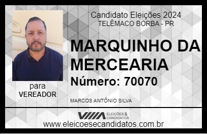 Candidato MARQUINHO DA MERCEARIA 2024 - TELÊMACO BORBA - Eleições