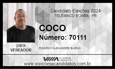 Candidato COCO 2024 - TELÊMACO BORBA - Eleições