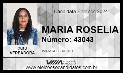 Candidato MARIA ROSELIA 2024 - CONGONHINHAS - Eleições