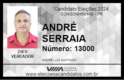 Candidato ANDRÉ SERRAIA 2024 - CONGONHINHAS - Eleições