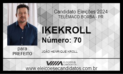 Candidato IKEKROLL 2024 - TELÊMACO BORBA - Eleições