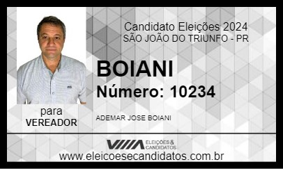 Candidato BOIANI 2024 - SÃO JOÃO DO TRIUNFO - Eleições