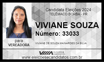 Candidato VIVIANE SOUZA 2024 - TELÊMACO BORBA - Eleições