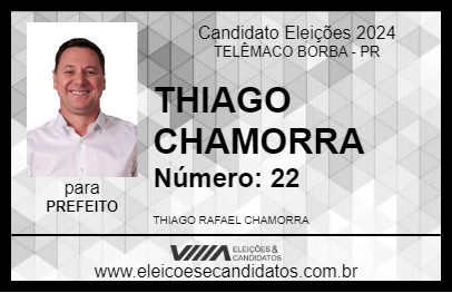 Candidato THIAGO CHAMORRA 2024 - TELÊMACO BORBA - Eleições