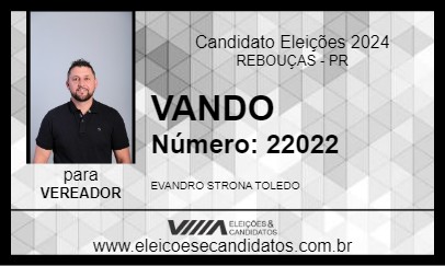 Candidato VANDO 2024 - REBOUÇAS - Eleições