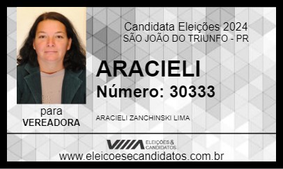 Candidato ARACIELI 2024 - SÃO JOÃO DO TRIUNFO - Eleições