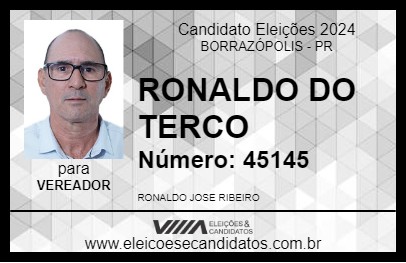 Candidato RONALDO DO TERCO 2024 - BORRAZÓPOLIS - Eleições