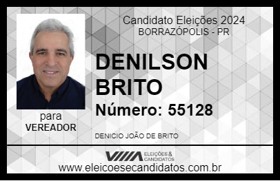 Candidato DENILSON BRITO 2024 - BORRAZÓPOLIS - Eleições