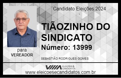 Candidato TIÃOZINHO DO SINDICATO 2024 - BORRAZÓPOLIS - Eleições