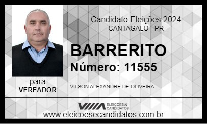 Candidato BARRERITO 2024 - CANTAGALO - Eleições