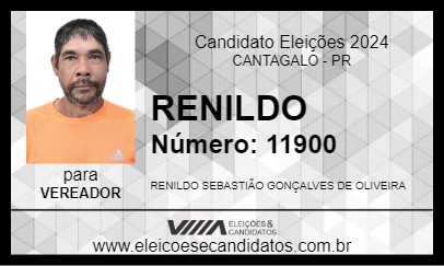 Candidato RENILDO 2024 - CANTAGALO - Eleições