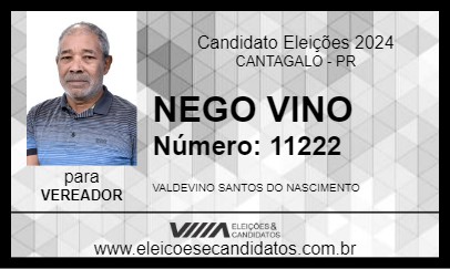 Candidato NEGO VINO 2024 - CANTAGALO - Eleições