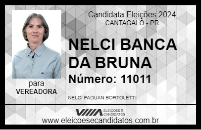 Candidato NELCI BANCA DA BRUNA 2024 - CANTAGALO - Eleições