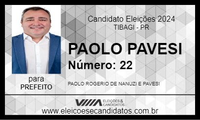 Candidato PAOLO PAVESI 2024 - TIBAGI - Eleições