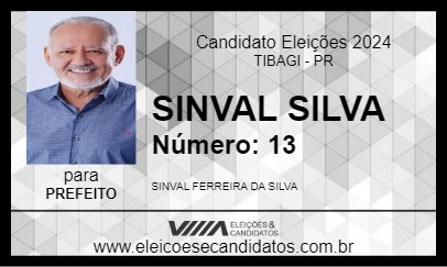 Candidato SINVAL SILVA 2024 - TIBAGI - Eleições