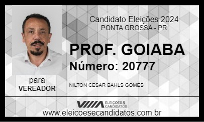 Candidato PROF. GOIABA 2024 - PONTA GROSSA - Eleições