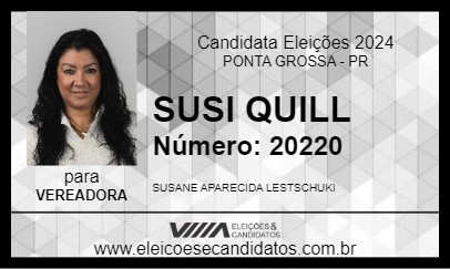 Candidato SUSI QUILL 2024 - PONTA GROSSA - Eleições