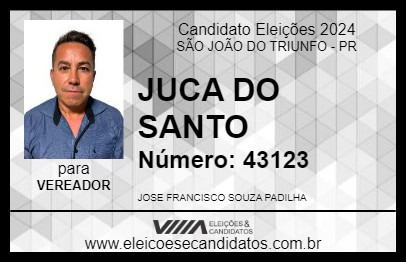 Candidato JUCA DO SANTO 2024 - SÃO JOÃO DO TRIUNFO - Eleições