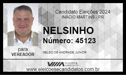 Candidato NELSINHO 2024 - INÁCIO MARTINS - Eleições