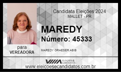 Candidato MAREDY 2024 - MALLET - Eleições