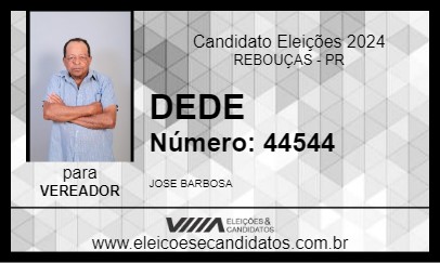 Candidato DEDE 2024 - REBOUÇAS - Eleições