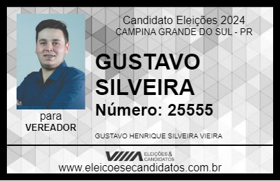 Candidato GUSTAVO SILVEIRA 2024 - CAMPINA GRANDE DO SUL - Eleições