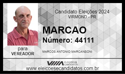 Candidato MARCAO 2024 - VIRMOND - Eleições