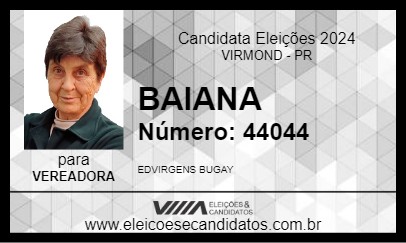 Candidato BAIANA 2024 - VIRMOND - Eleições