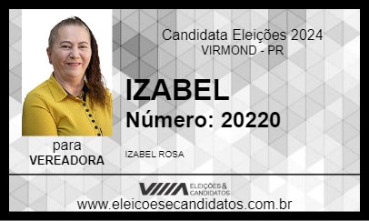 Candidato IZABEL 2024 - VIRMOND - Eleições