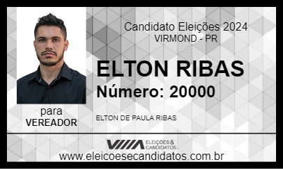 Candidato ELTON RIBAS 2024 - VIRMOND - Eleições