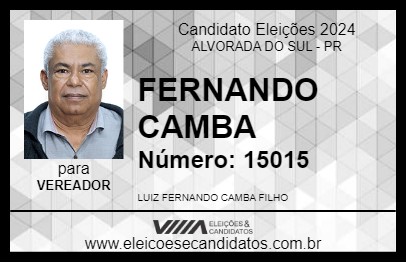 Candidato FERNANDO CAMBA 2024 - ALVORADA DO SUL - Eleições