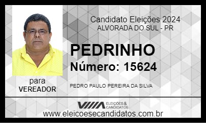 Candidato PEDRINHO 2024 - ALVORADA DO SUL - Eleições