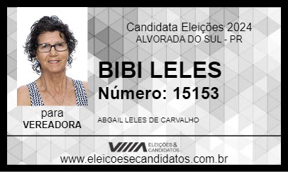 Candidato BIBI LELES 2024 - ALVORADA DO SUL - Eleições