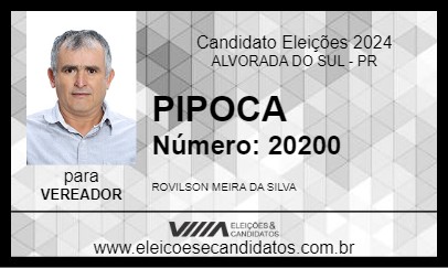 Candidato PIPOCA 2024 - ALVORADA DO SUL - Eleições