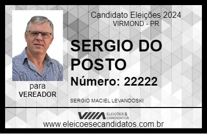 Candidato SERGIO DO POSTO 2024 - VIRMOND - Eleições