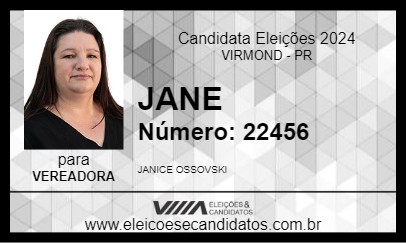 Candidato JANE 2024 - VIRMOND - Eleições