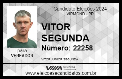 Candidato VITOR SEGUNDA 2024 - VIRMOND - Eleições